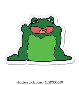 sticker of a cartoon toad
