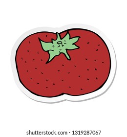 pegatina de un tomate de dibujos animados