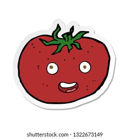 sticker of a cartoon tomato