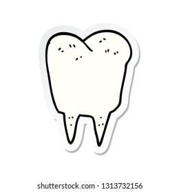 sticker of a cartoon tooth