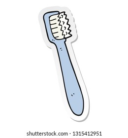 sticker of a cartoon toothbrush