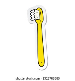 pegatina de un cepillo de dientes de dibujos animados