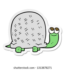 sticker of a cartoon tortoise