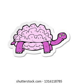 sticker of a cartoon tortoise