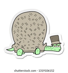 sticker of a cartoon tortoise