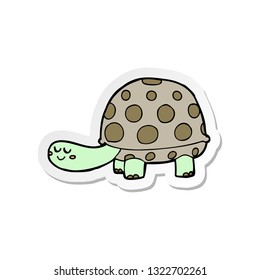 sticker of a cartoon tortoise