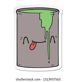 sticker of a cartoon toxic waste