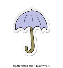 sticker of a cartoon umbrella