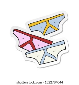 sticker of a cartoon underpants