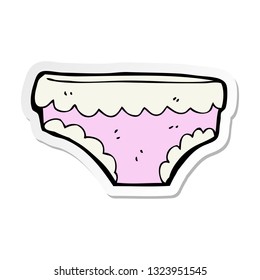 sticker of a cartoon underpants