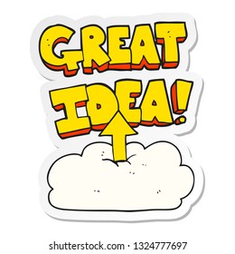 sticker of a cartoon upload to the cloud