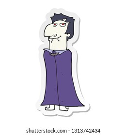 pegatina de un vampiro caricaturista