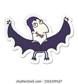 pegatina de un vampiro caricaturista