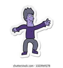 Aufkleber eines Cartoon-Vampire