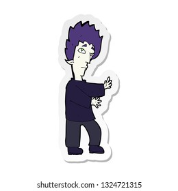 Aufkleber eines Cartoon-Vampire