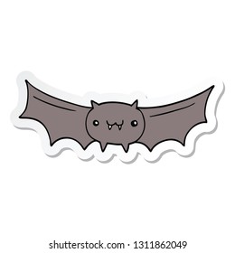 pegatina de un murciélago vampiro de dibujos animados