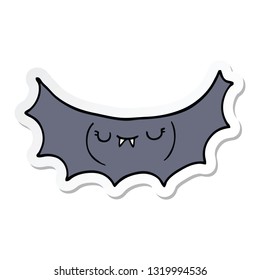 sticker of a cartoon vampire bat