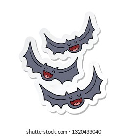 pegatina de murciélagos de vampiros de dibujos animados
