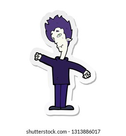 Aufkleber eines Cartoon-Vampir-Mannes