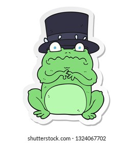 sticker of a cartoon wealthy toad