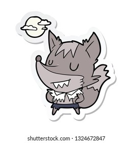 Aufkleber eines Cartoon-Werwolf