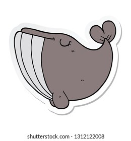 sticker of a cartoon whale