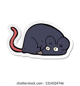 sticker of a cartoon white mouse