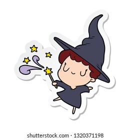sticker of a cartoon witch
