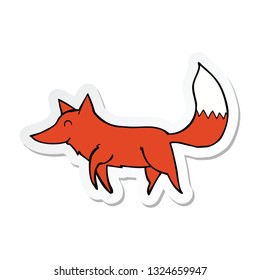 pegatina de un lobo de dibujos animados