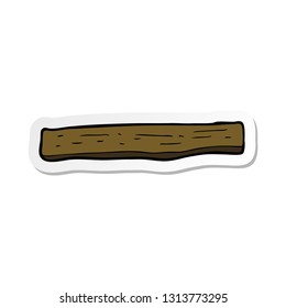 sticker of a cartoon wood post