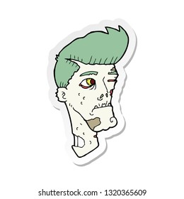 sticker of a cartoon zombie