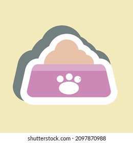 Sticker Cat Food - Simple illustration,Editable stroke,Design template vector, Good for prints, posters, advertisements, announcements, info graphics, etc.