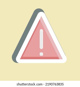 Sticker Caution. suitable for Security symbol. simple design editable. design template vector. simple illustration