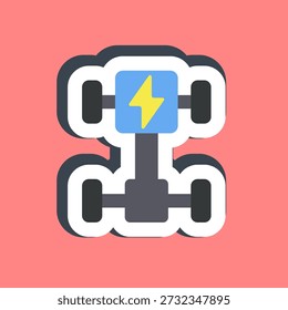 Sticker chassis. Electric vehicle elements.