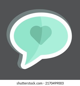 Sticker Chat bubble. suitable for Wedding symbol. simple design editable. design template vector. simple symbol illustration