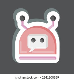 Sticker Chatbot. related to Machine Learning symbol. simple design editable. simple illustration. simple vector icons