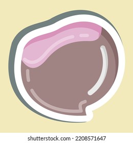Aufkleber Kastanie. geeignet für Nuts Symbol. einfaches Design bearbeitbar. Designvorlage, Vektor. einfache Abbildung