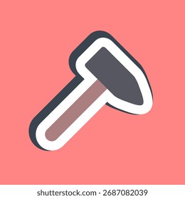 Sticker chisel. Gold mining elements.