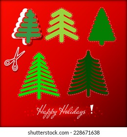 Sticker christmas tree
