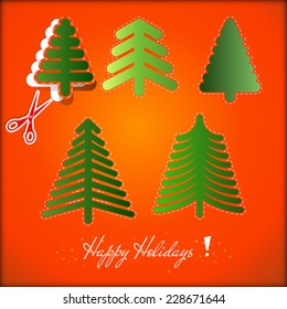 Sticker christmas tree