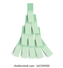 Sticker Christmas tree. Vector Illustration.