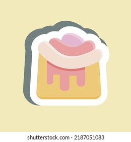Sticker Cinnamon Roll. suitable for Bakery symbol. simple design editable. design template vector. simple illustration