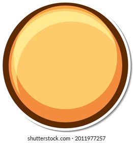 Sticker circle shape on white background illustration