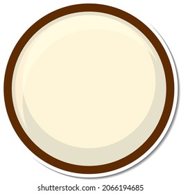 Sticker circle shape on white background illustration