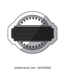 sticker of circular shape abstract art deco emblem