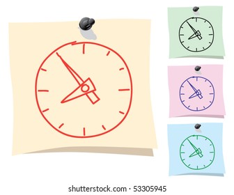 Sticker. Clock.