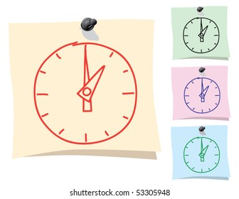 Sticker. Clock.