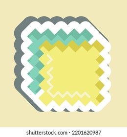 Sticker Cloth. suitable for education symbol. simple design editable. design template vector. simple illustration