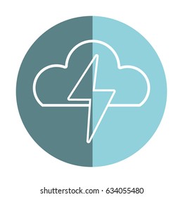 sticker cloud and thunder storm weather