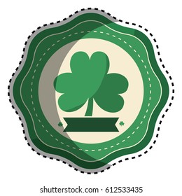sticker clover plant decoration design